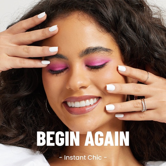 Press on Acrylic Nails White Short Square 24Pcs w/Nail Glue & Tools- Begin Again - Picture 3 of 8